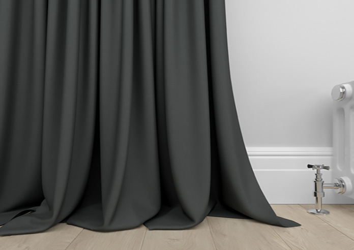 Kyoto Faux Silk, Anthracite - Made to Measure Curtains - Image 6